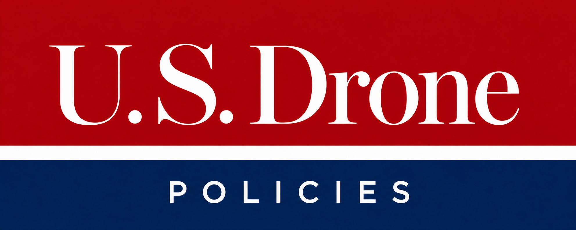 U.S. Drone wordmark in white on a red field